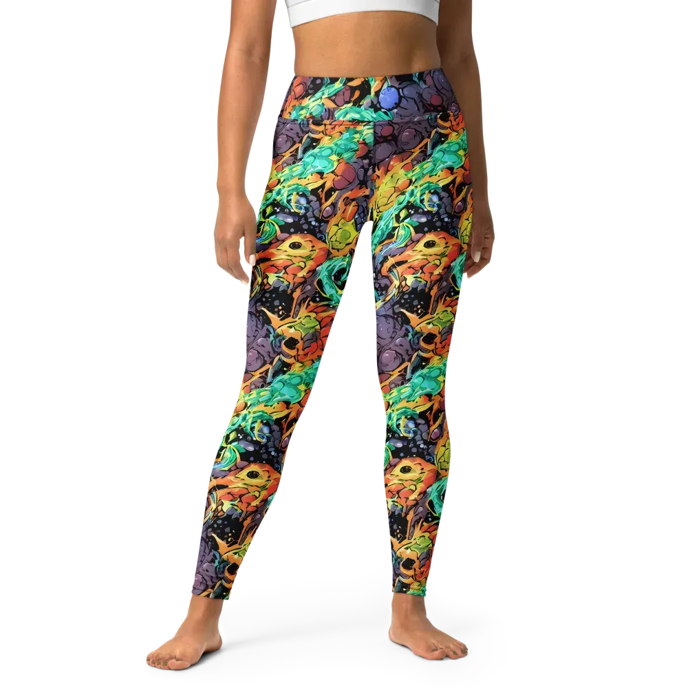 Reactor Bloom on Yoga Leggings — Front