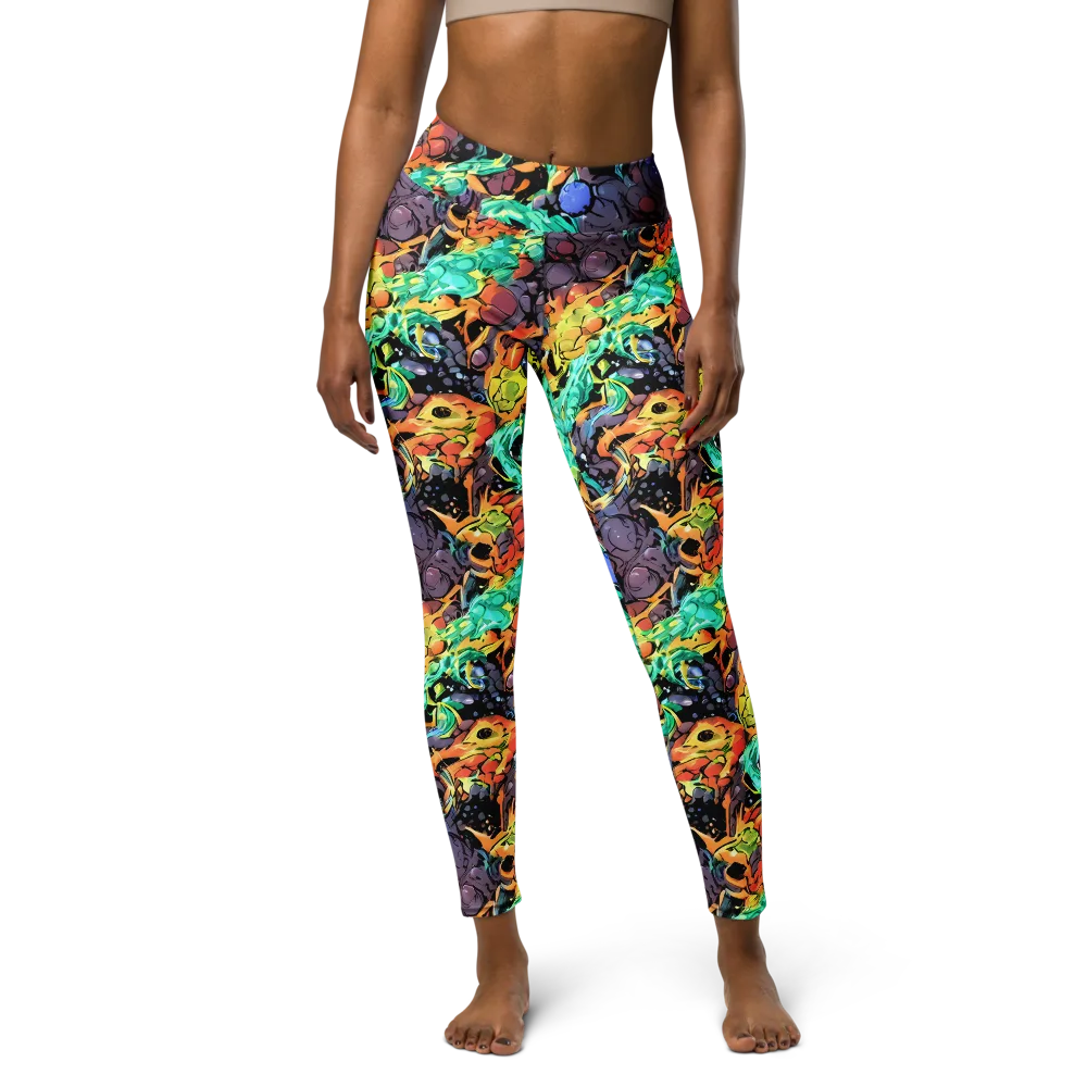 Reactor Bloom on Yoga Leggings — Front