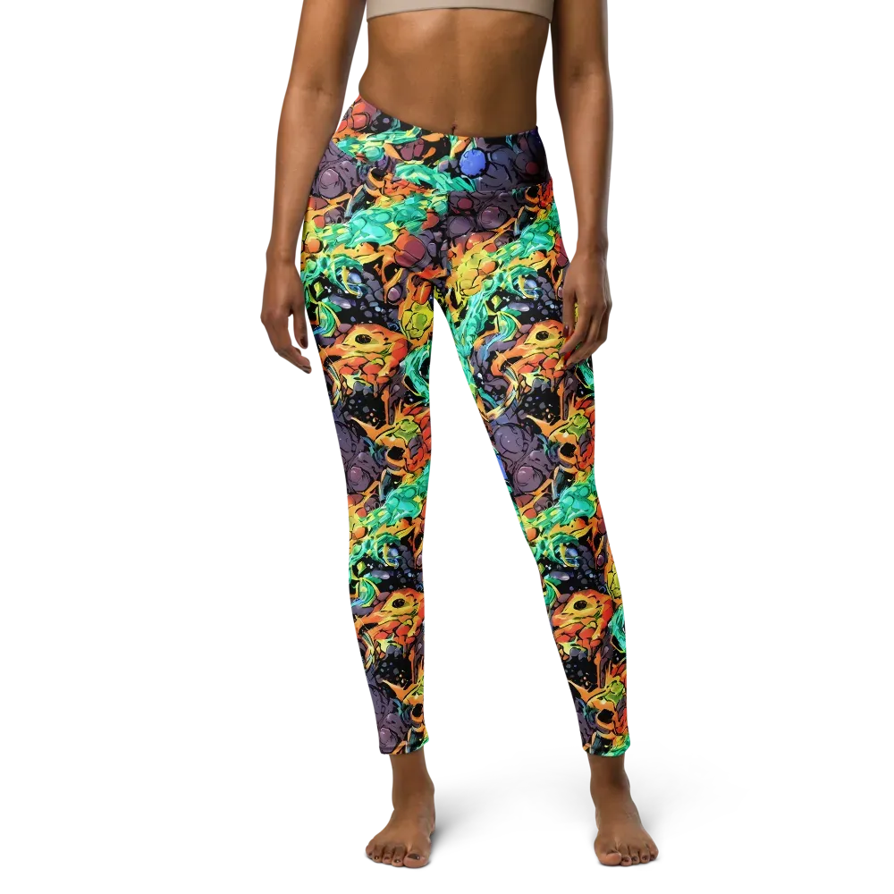 Reactor Bloom on Yoga Leggings — Front
