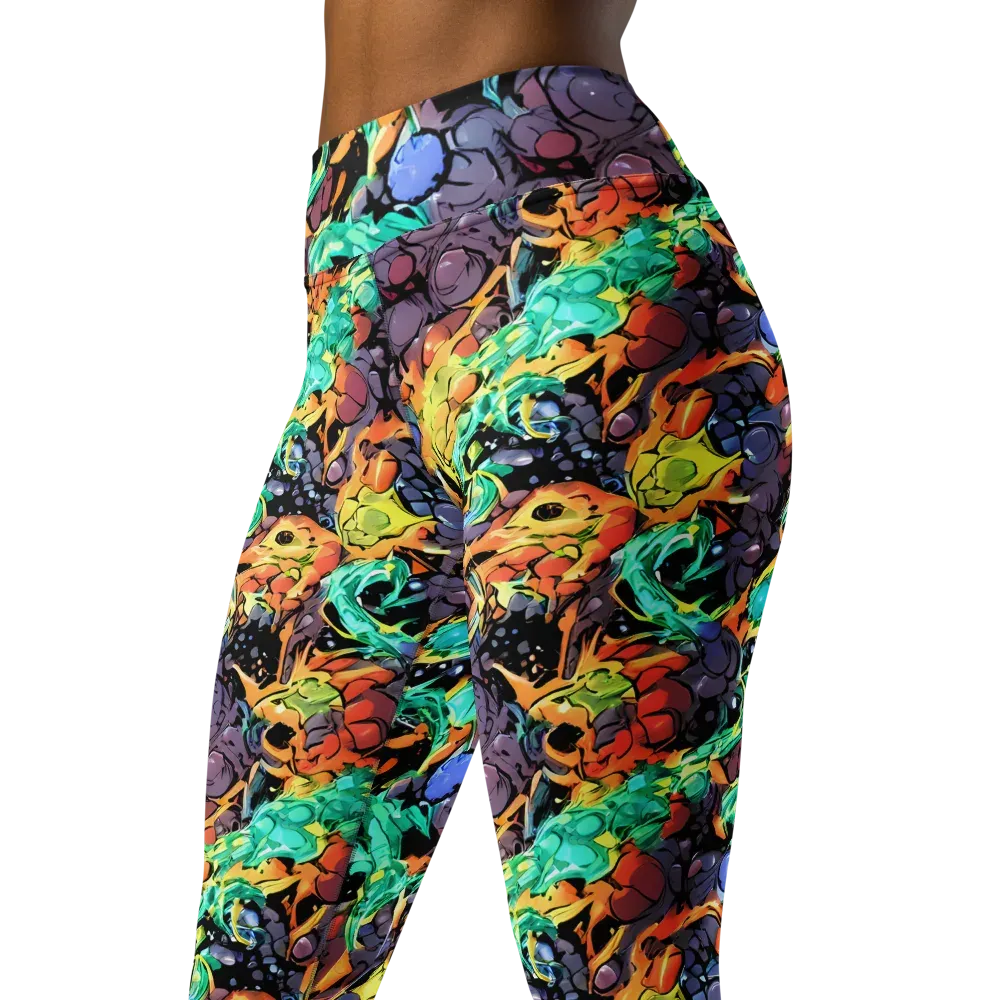 Reactor Bloom on Yoga Leggings — Left Front