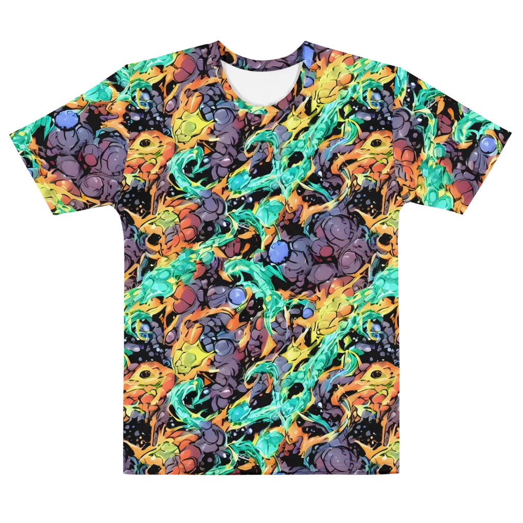 Reactor Bloom on Men's Cotton Crew Neck T-Shirt — Front
