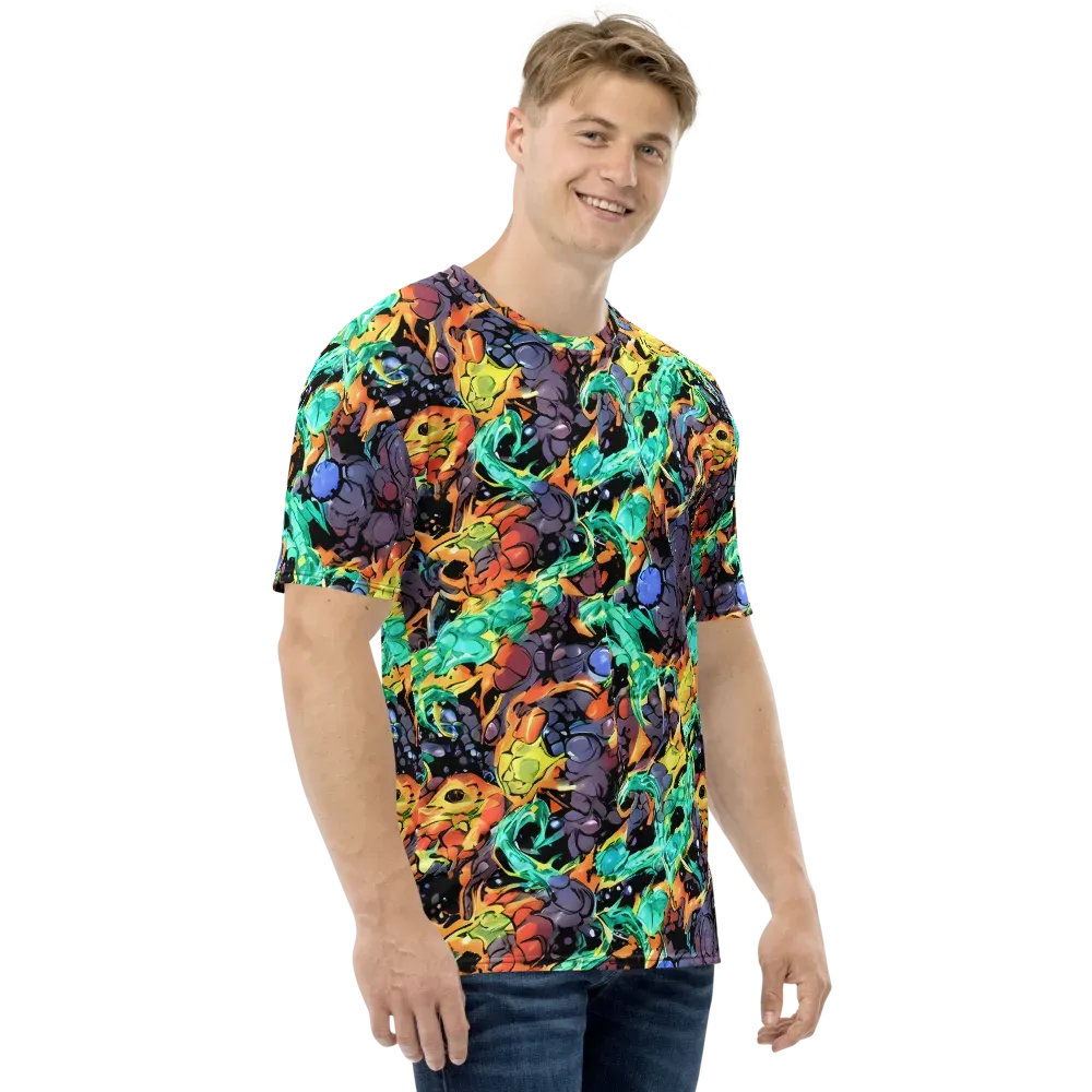 Reactor Bloom on Men's Crew Neck T-Shirt — Right
