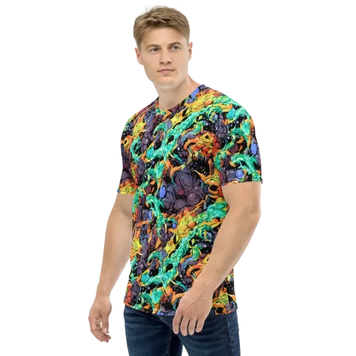 Reactor Bloom on a Men's Crew Neck T-Shirt