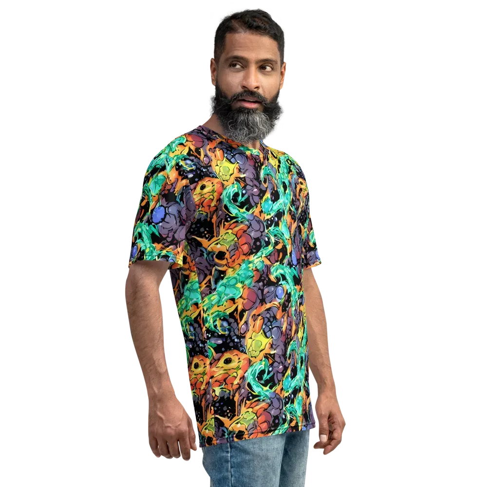 Reactor Bloom on Men's Crew Neck T-Shirt — Right