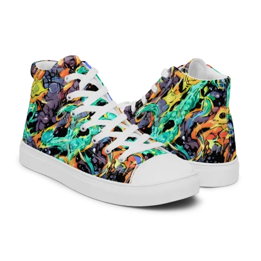 Reactor Bloom on a Men's High Top Canvas Shoes
