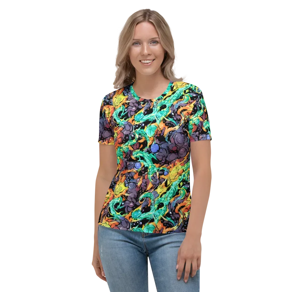 Reactor Bloom on Women's Crew Neck T-Shirt — Front