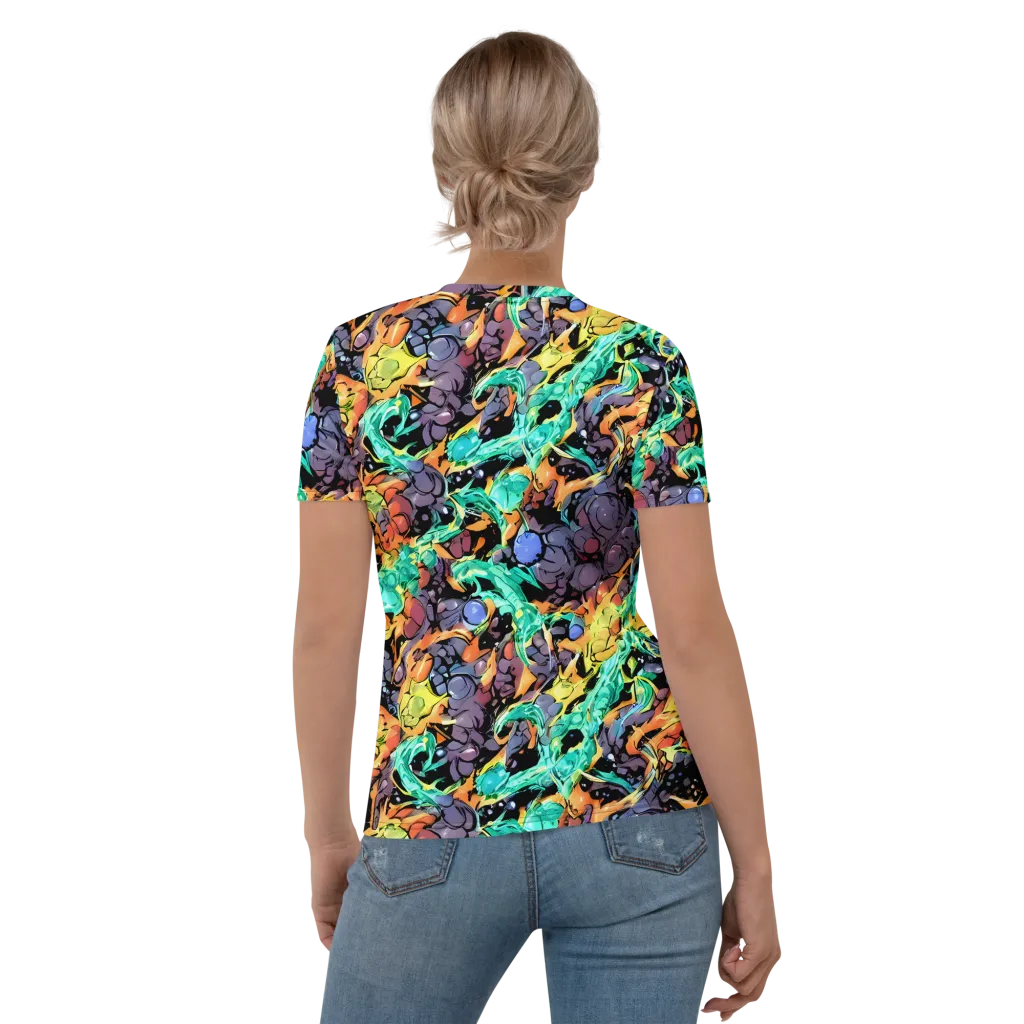 Reactor Bloom on Women's Crew Neck T-Shirt — Back