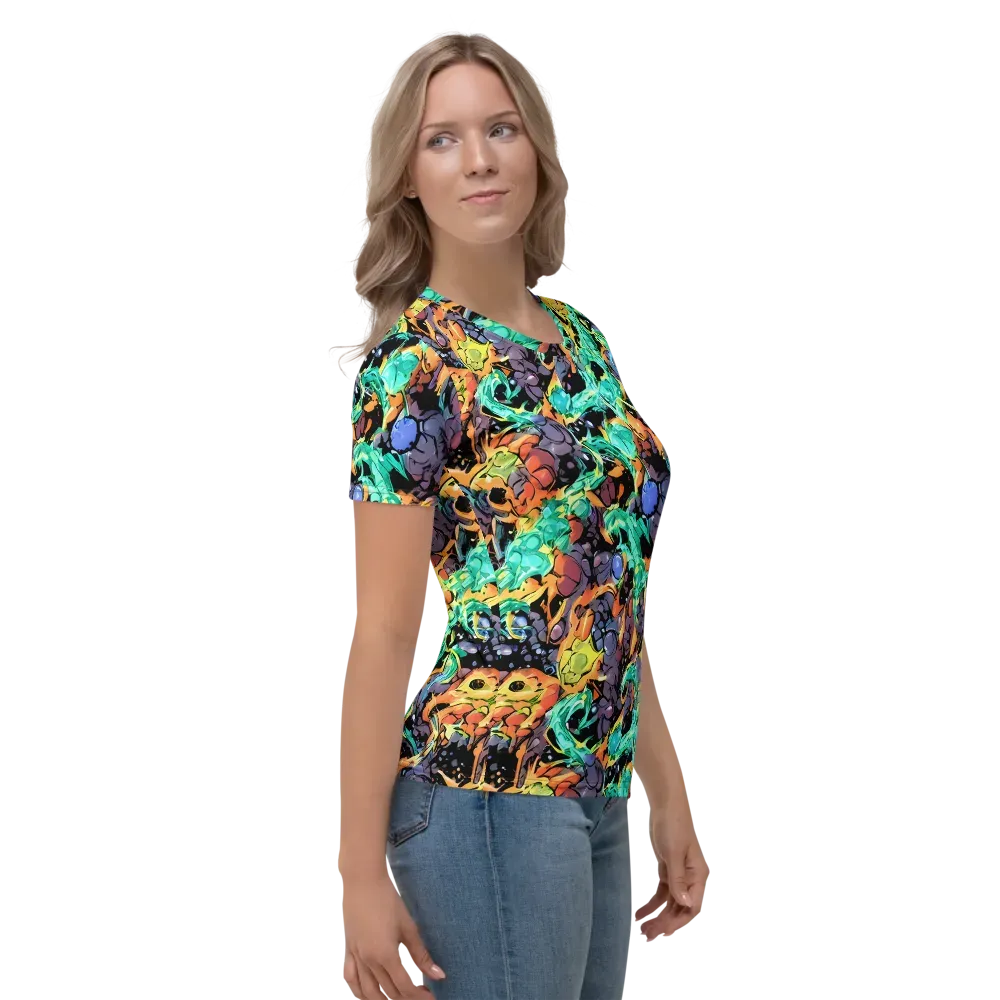 Reactor Bloom on Women's Crew Neck T-Shirt — Right