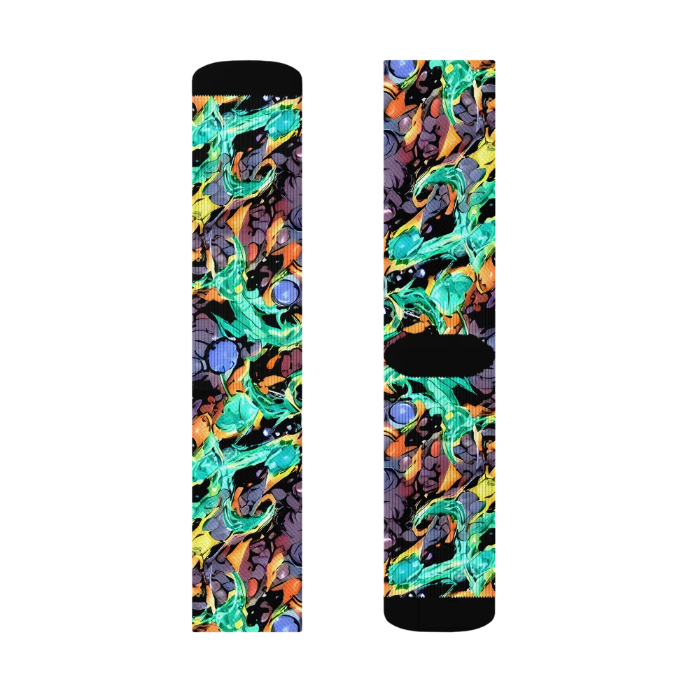 Reactor Bloom on Socks — Right Sock