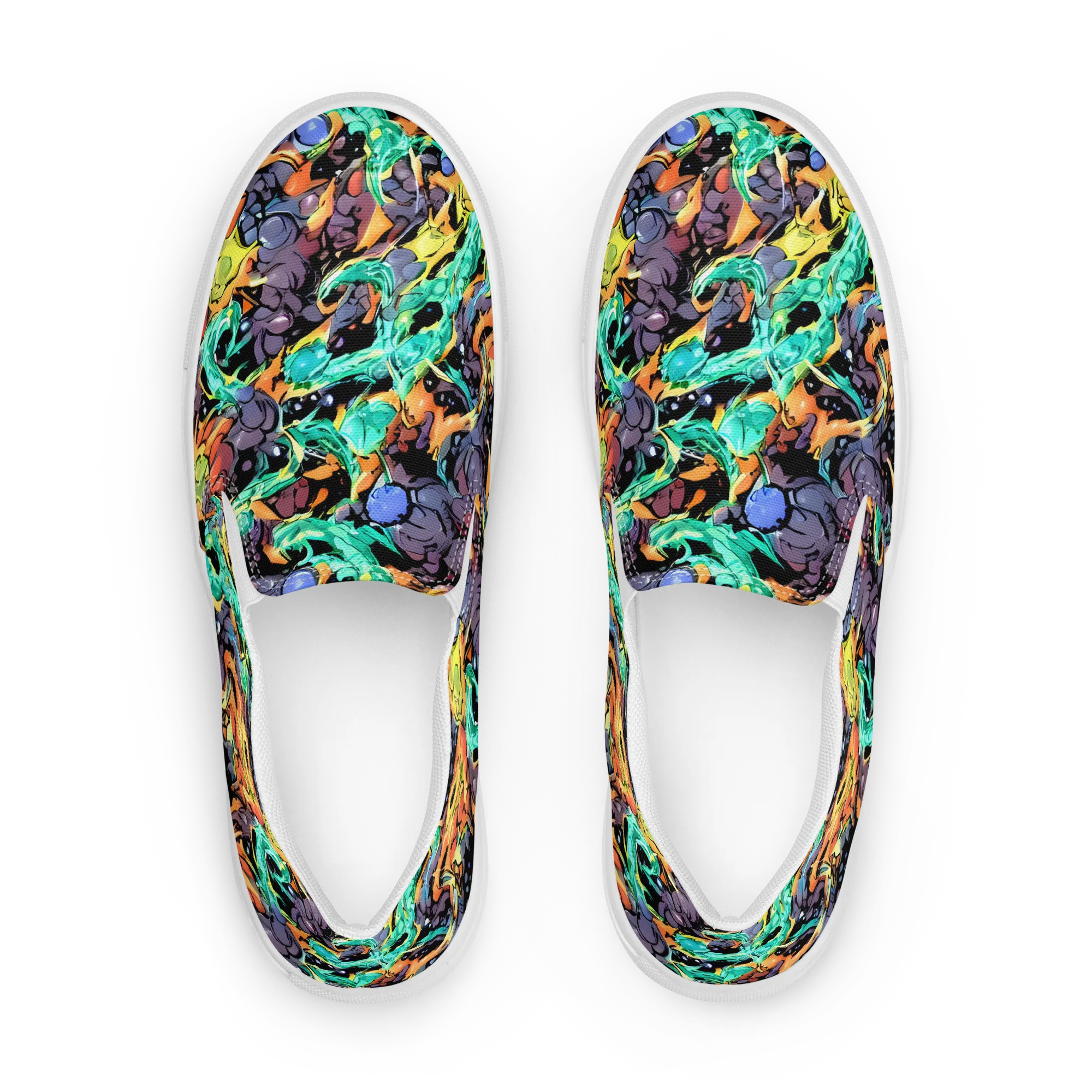 Reactor Bloom on Women's Slip-On Canvas Shoes — Front