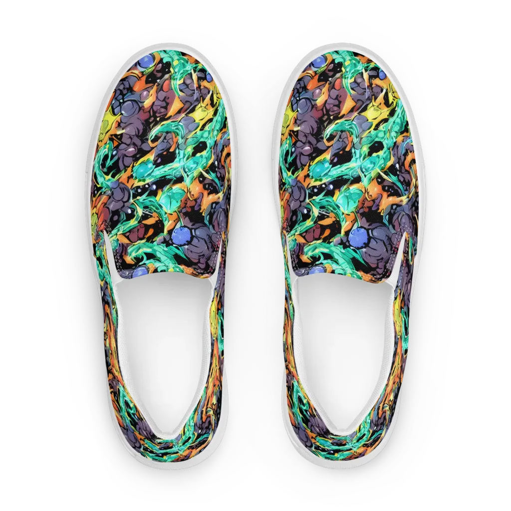 Reactor Bloom on Women's Slip-On Canvas Shoes — Front