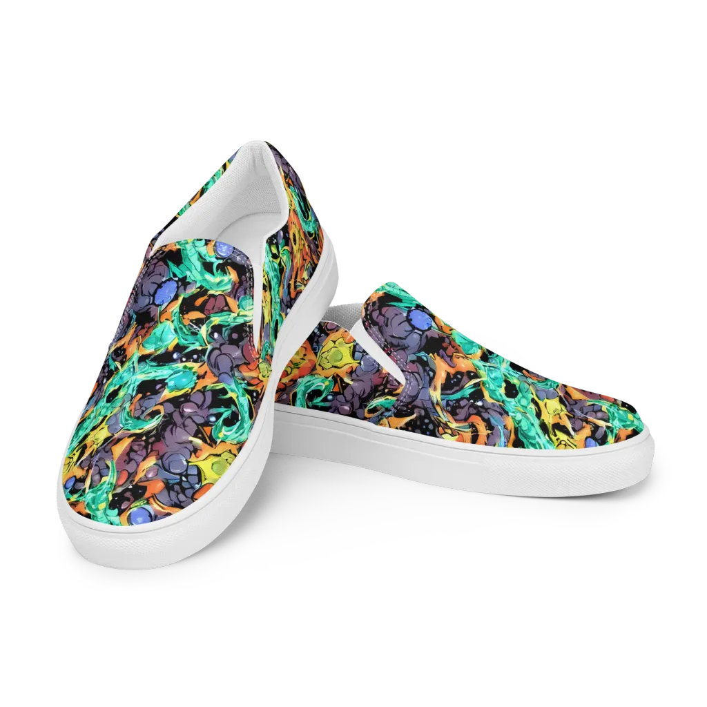 Reactor Bloom on Women's Slip-On Canvas Shoes — Left Front