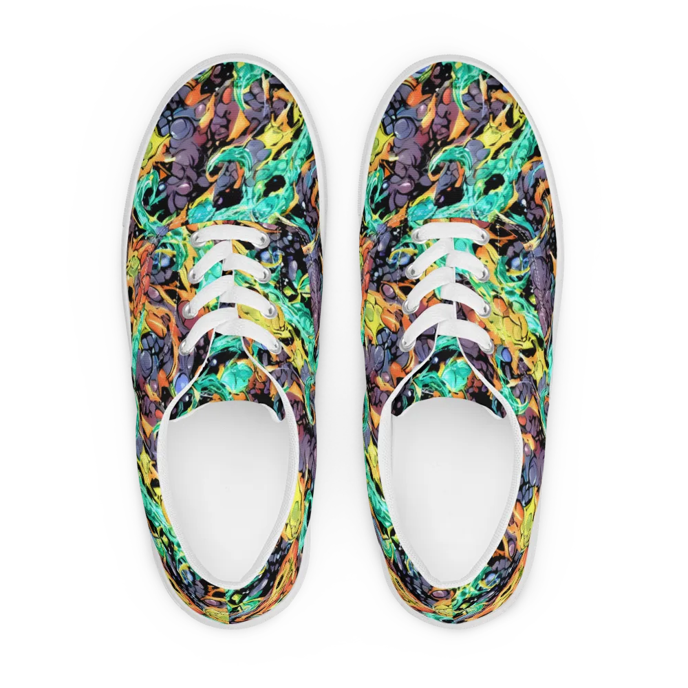 Reactor Bloom on Men's Lace-Up Canvas Shoes — Front