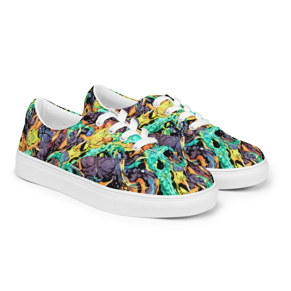 Reactor Bloom on Men's Lace-Up Canvas Shoes — Right Front