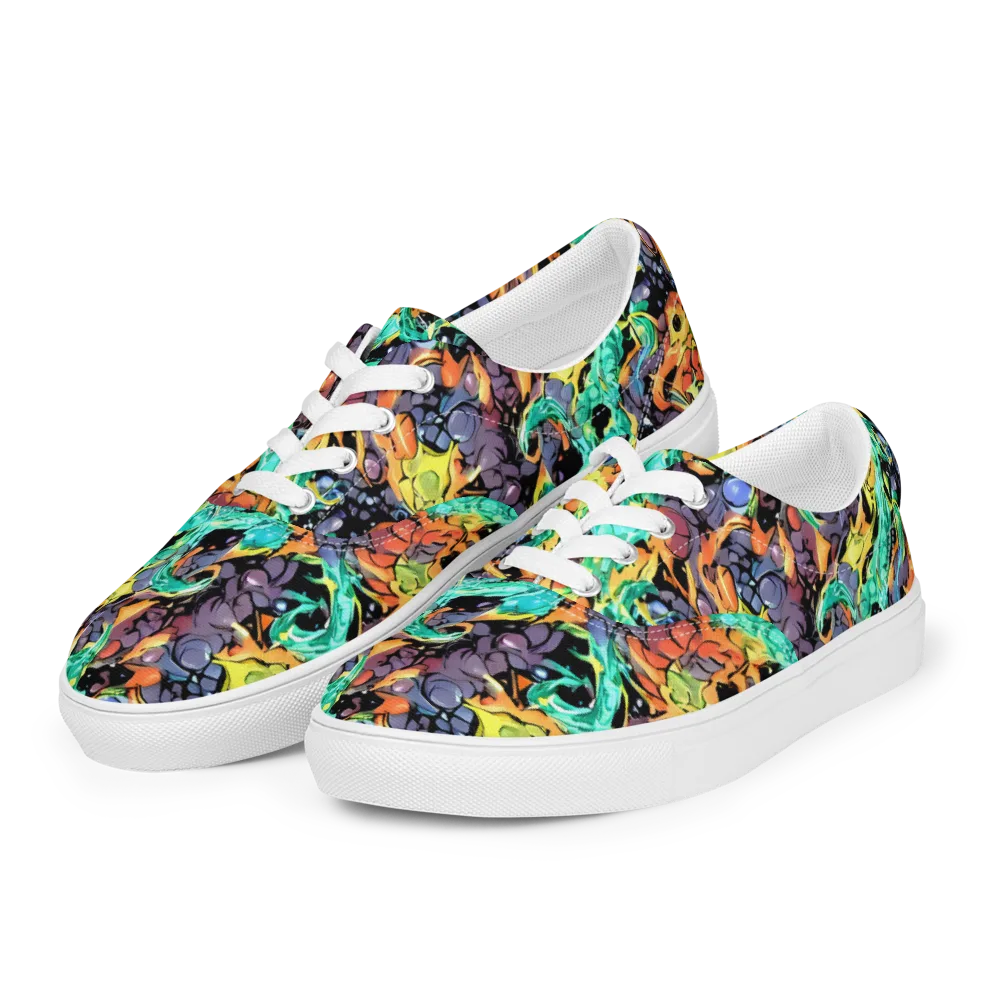 Reactor Bloom on Men's Lace-Up Canvas Shoes — Left Front