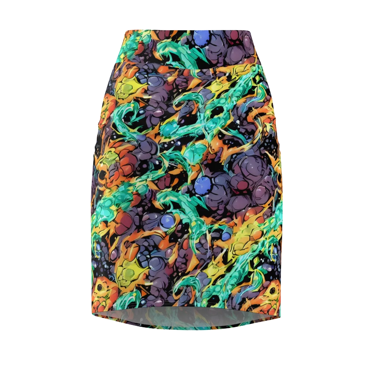 Reactor Bloom on Pencil Skirt — Front