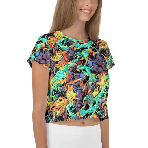 Reactor Bloom on a Crop Tee
