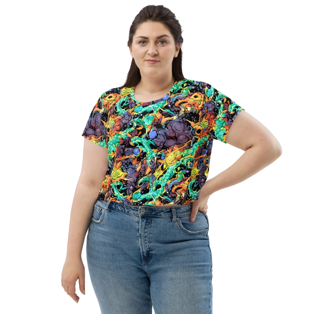 Reactor Bloom on Crop Tee — Front