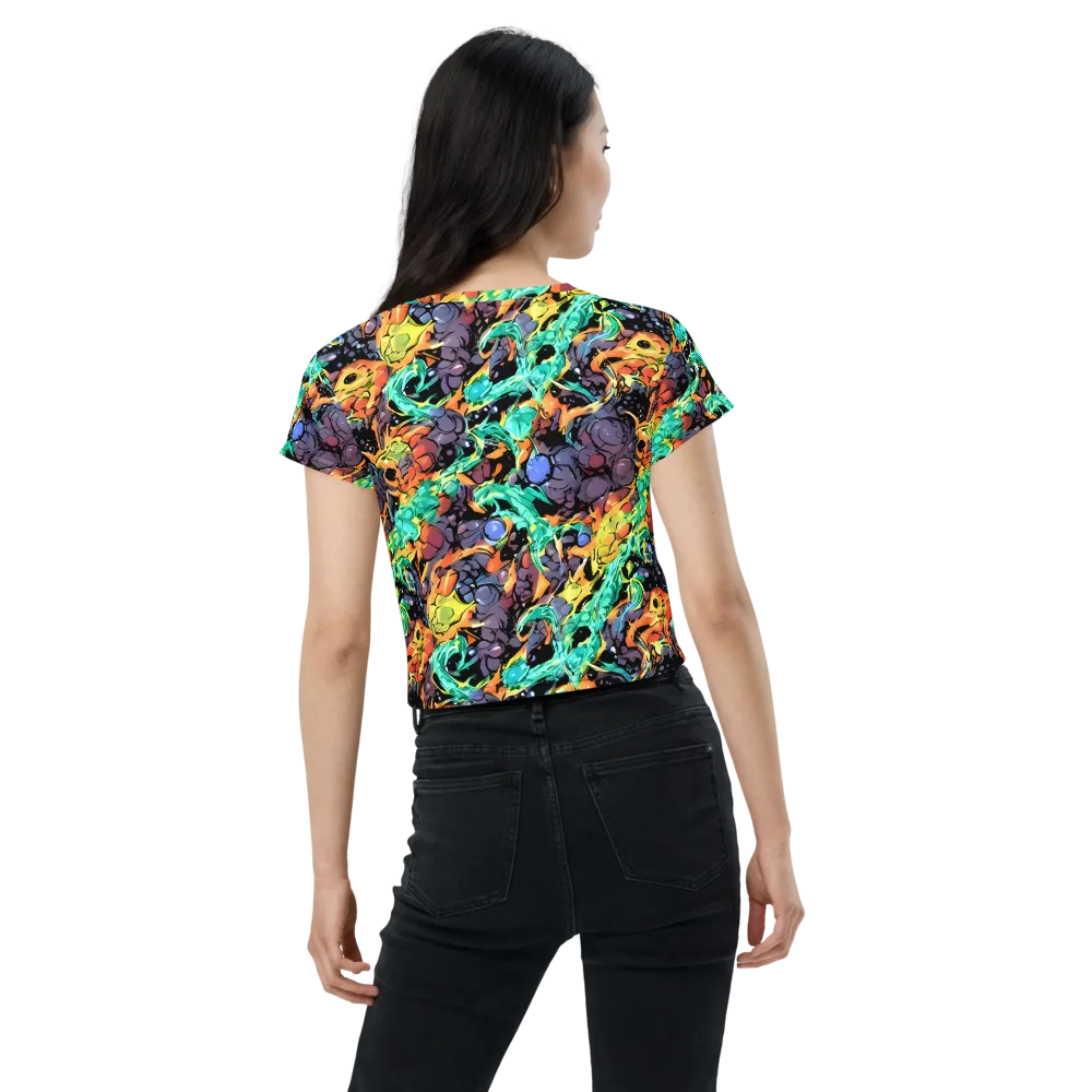 Reactor Bloom on Crop Tee — Back