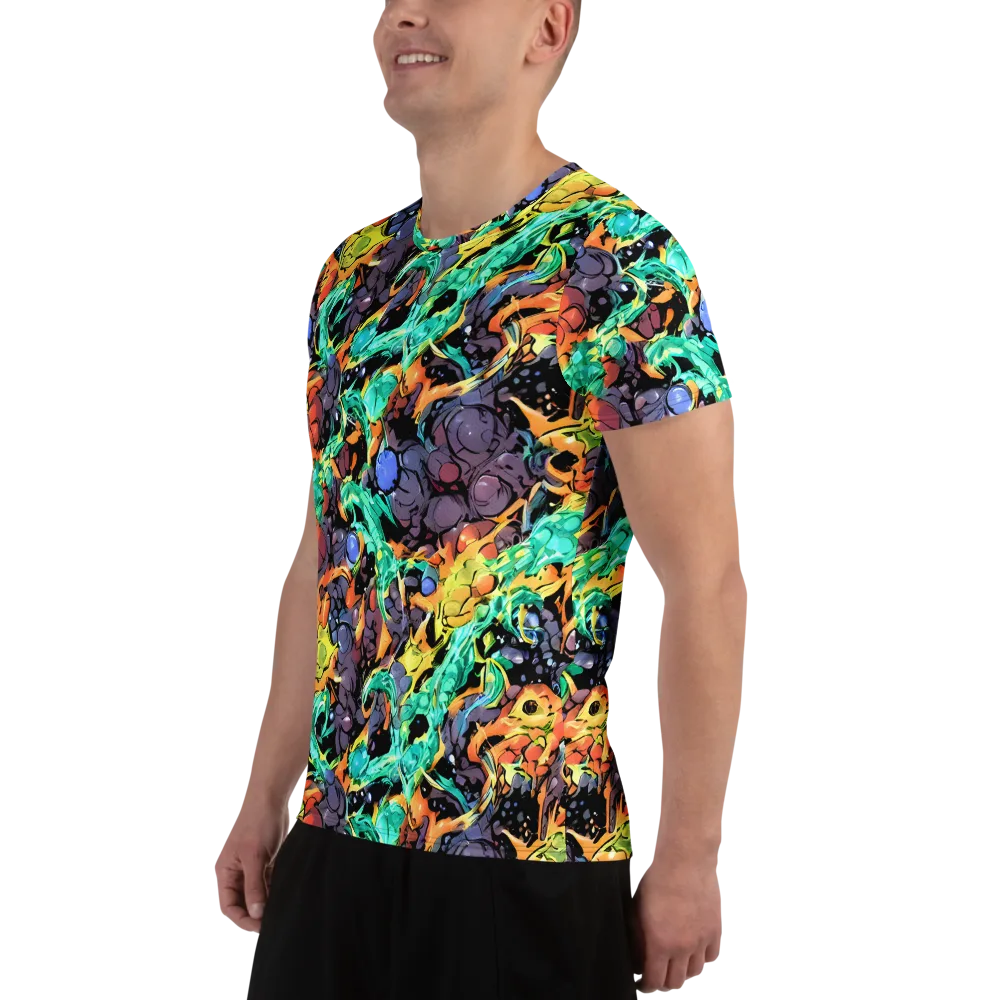 Reactor Bloom on Men's Athletic T-Shirt — Left