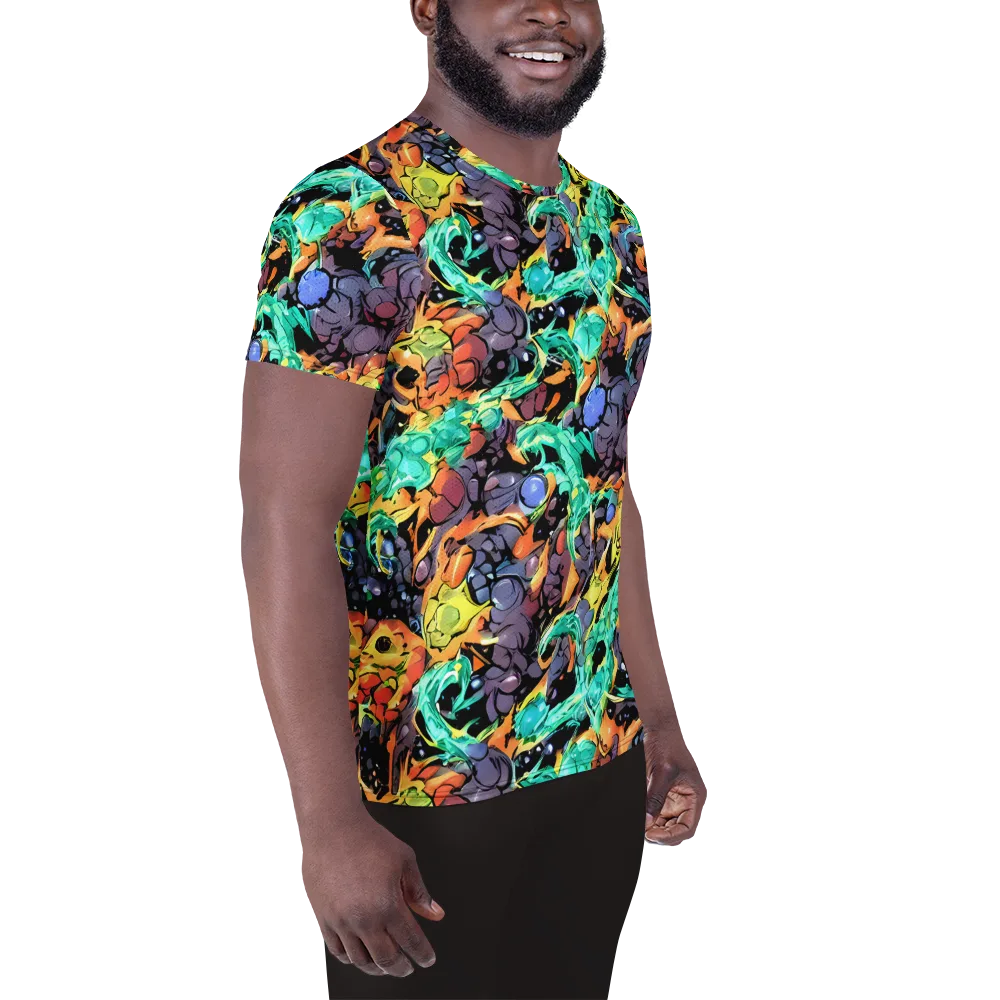Reactor Bloom on Men's Athletic T-Shirt — Right