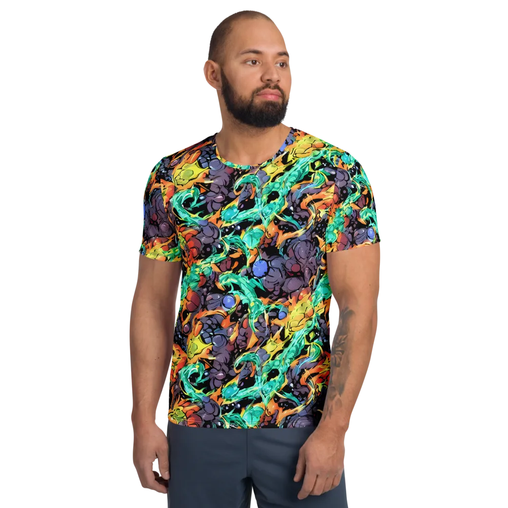 Reactor Bloom on Men's Athletic T-Shirt — Front
