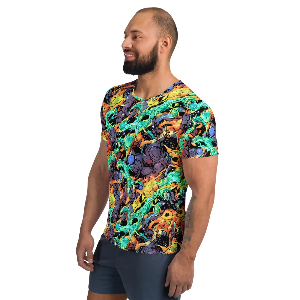 Reactor Bloom on Men's Athletic T-Shirt — Left