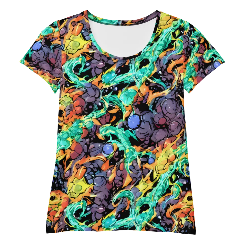 Reactor Bloom on Women's Athletic T-Shirt — Front