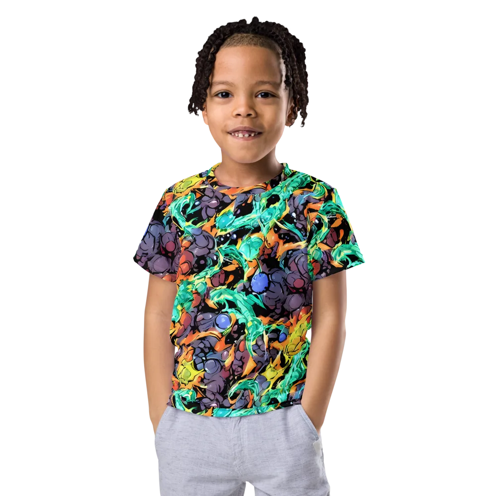 Reactor Bloom on Kids Crew Neck T-Shirt — Front