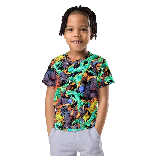 Reactor Bloom on a Kids Crew Neck T-Shirt
