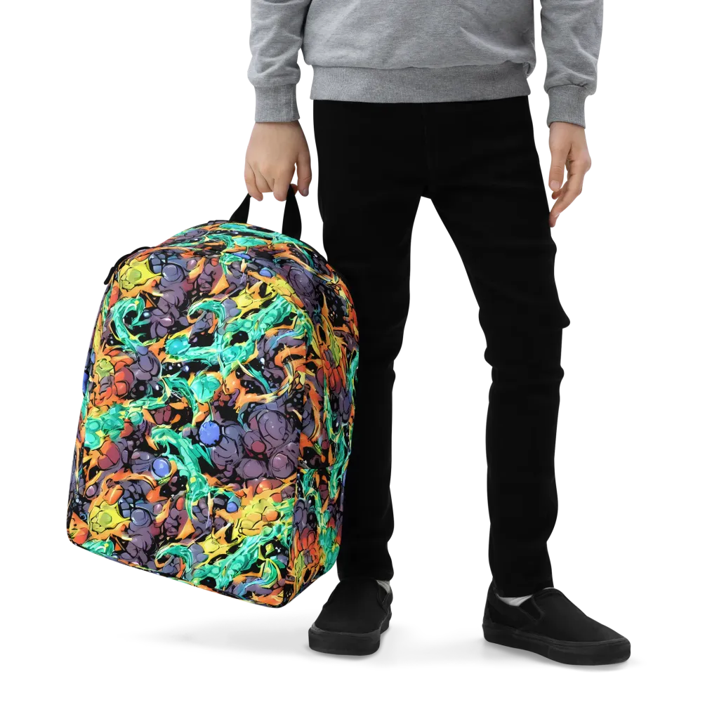 Reactor Bloom on Minimalist Backpack — Zoomed-in
