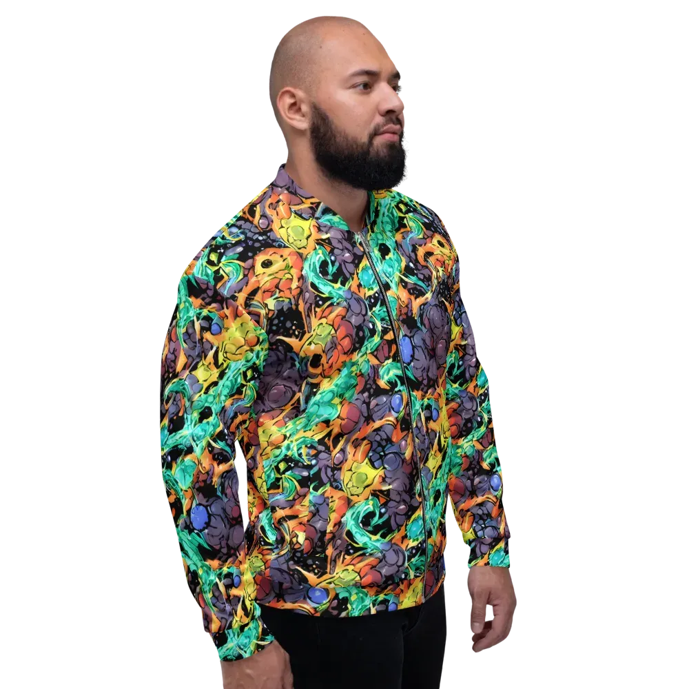Reactor Bloom on Bomber Jacket — Right