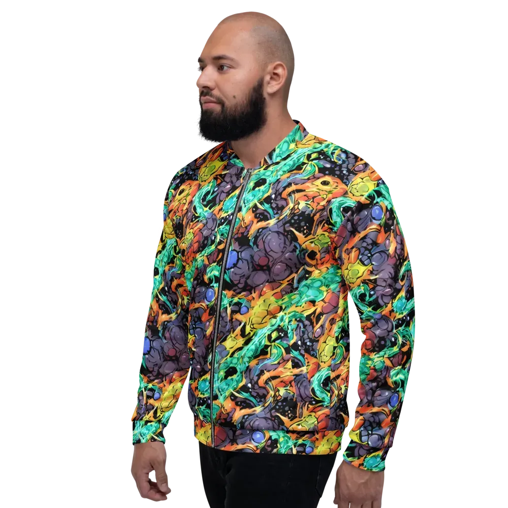 Reactor Bloom on Bomber Jacket — Left