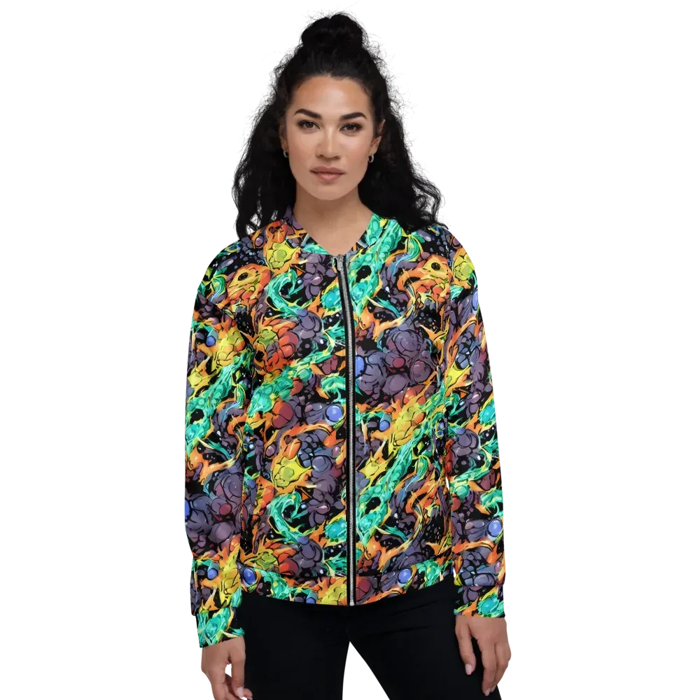 Reactor Bloom on Bomber Jacket — Front