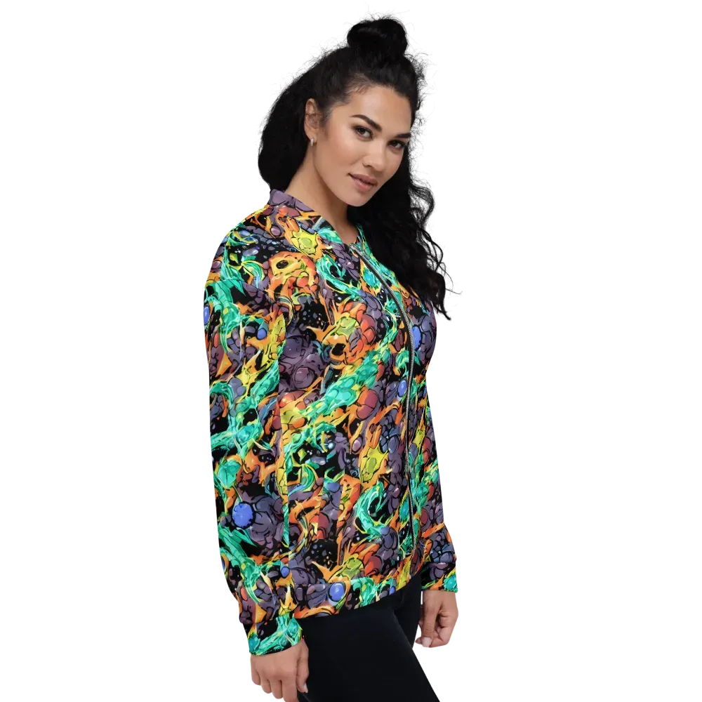 Reactor Bloom on Bomber Jacket — Right