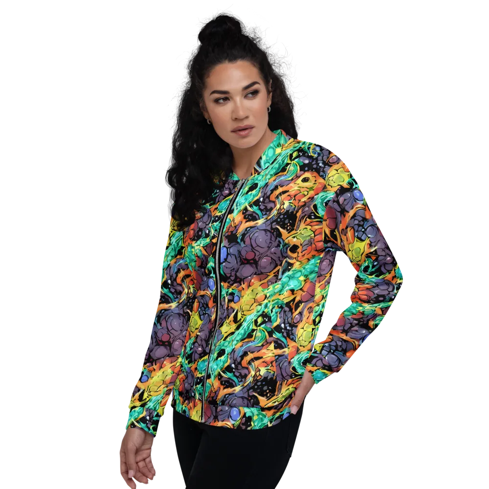 Reactor Bloom on Bomber Jacket — Left
