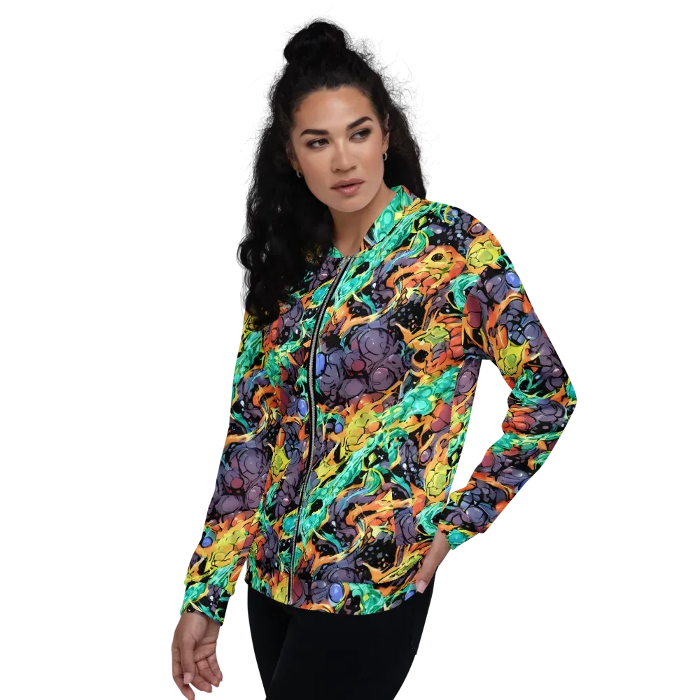 Reactor Bloom on Bomber Jacket — Left