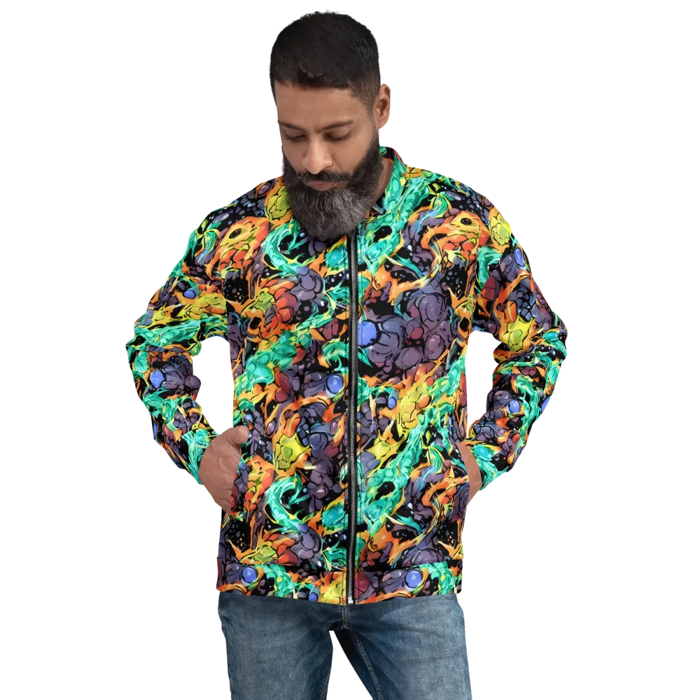 Reactor Bloom on Bomber Jacket — Front