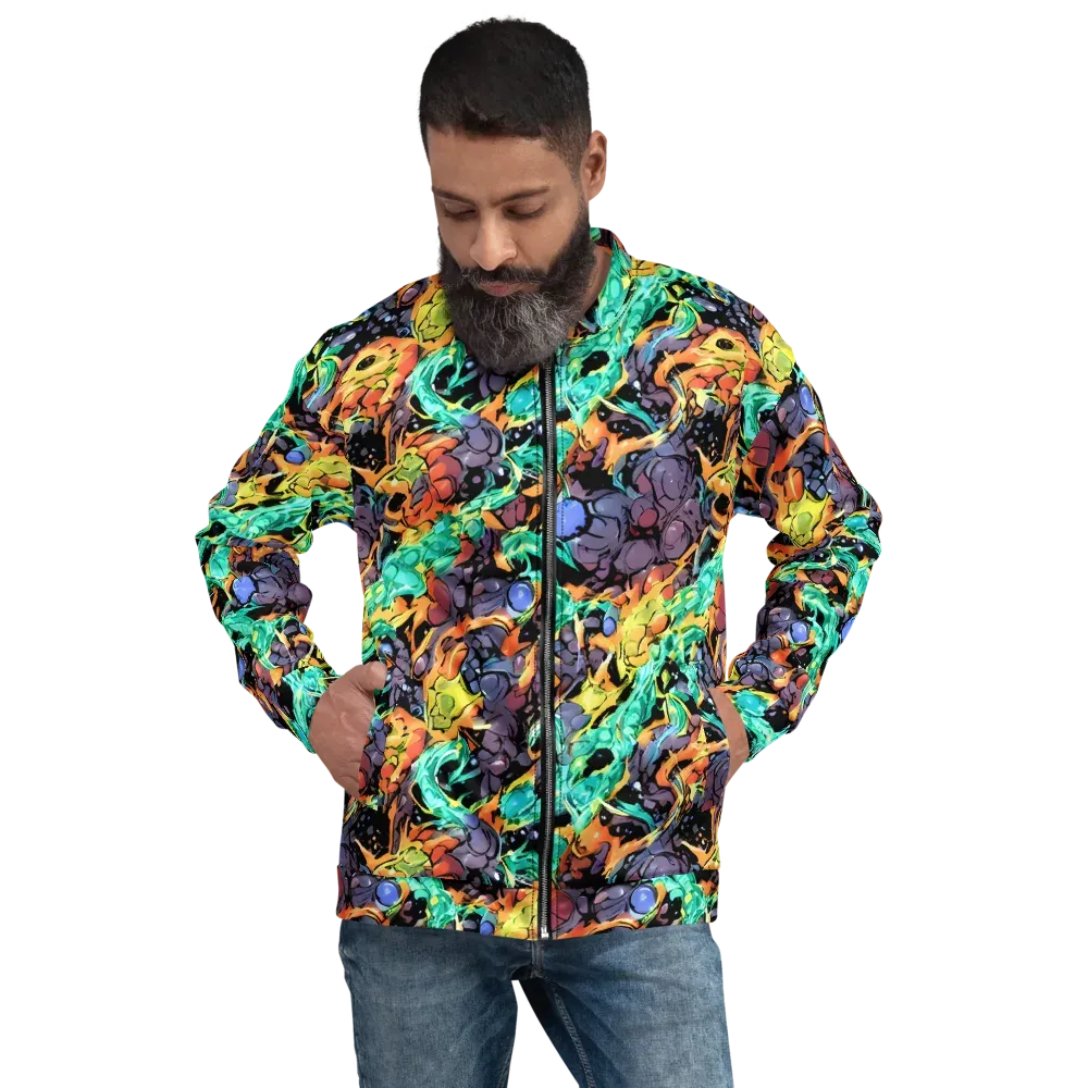 Reactor Bloom on Bomber Jacket — Front