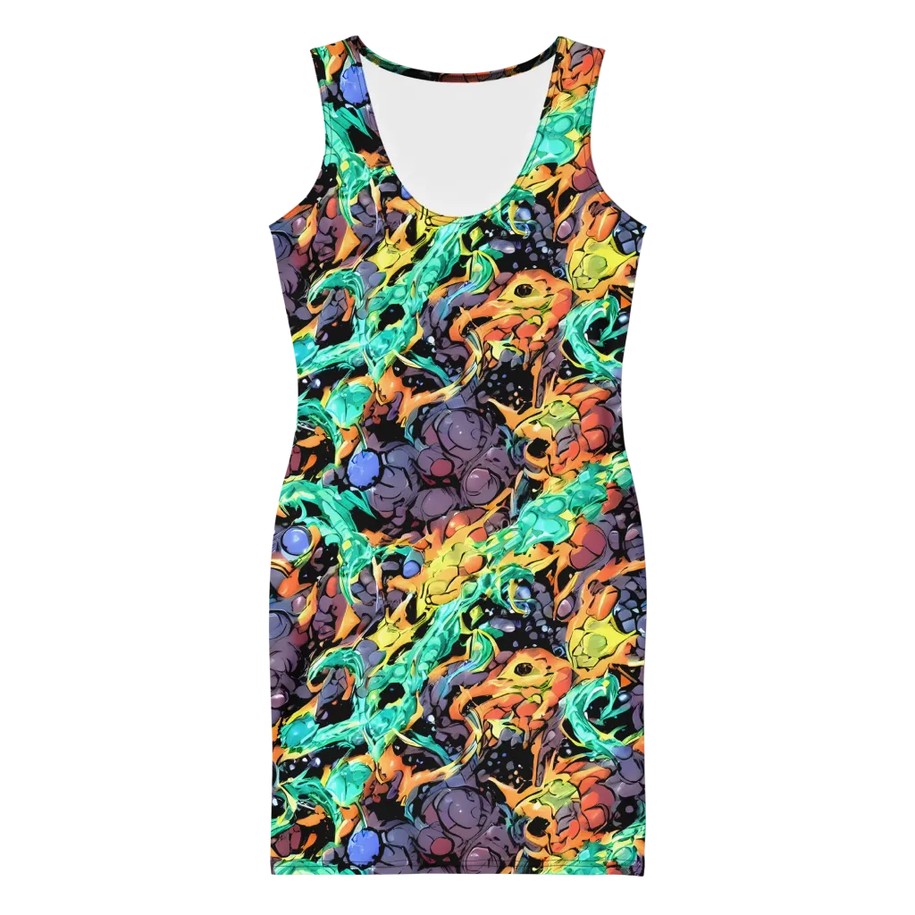 Reactor Bloom on Bodycon Dress — Front