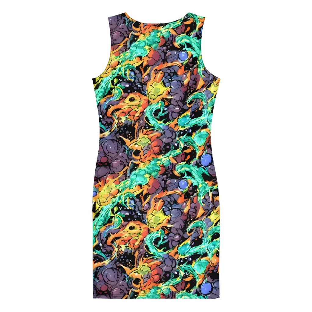 Reactor Bloom on Bodycon Dress — Back
