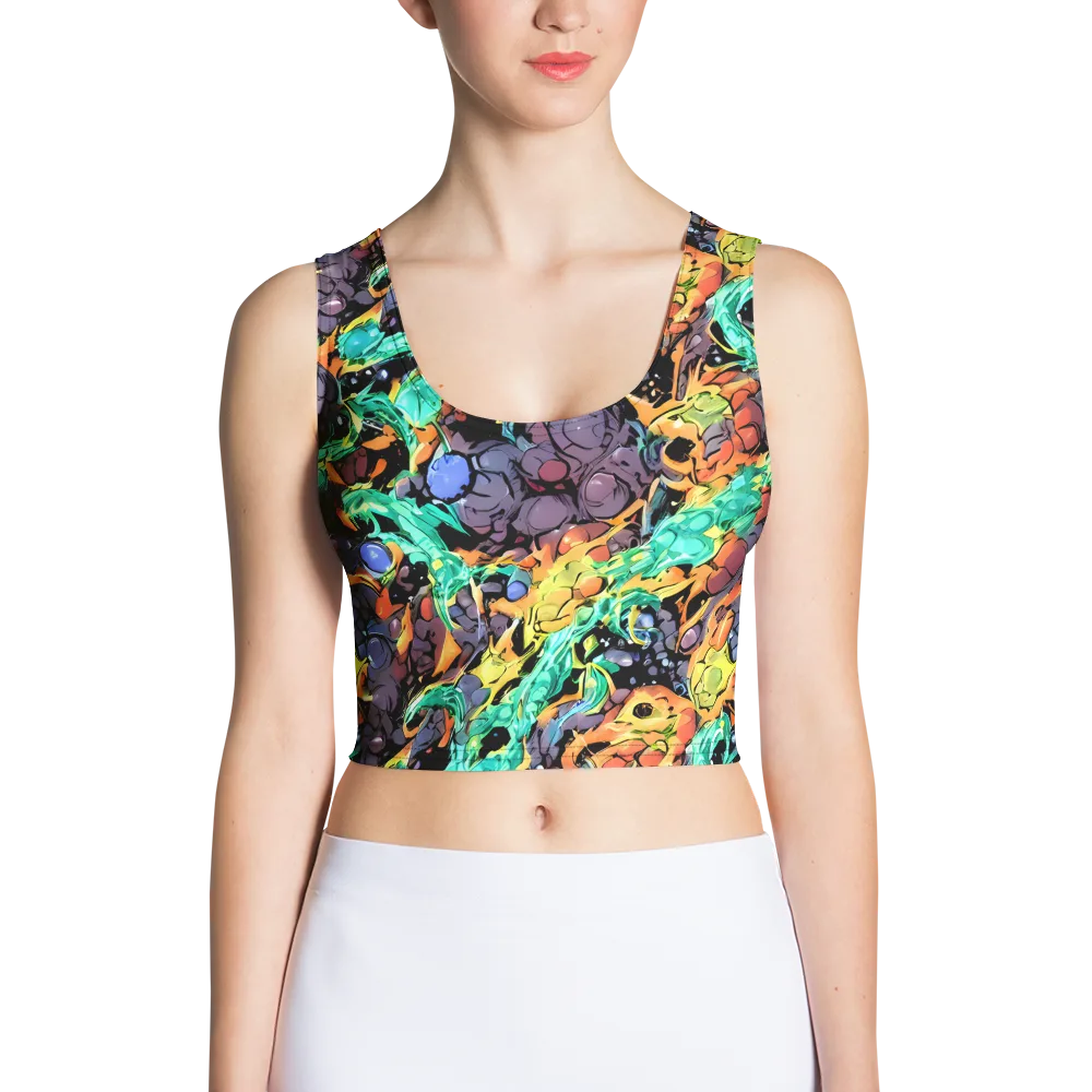 Reactor Bloom on Crop Top — Front