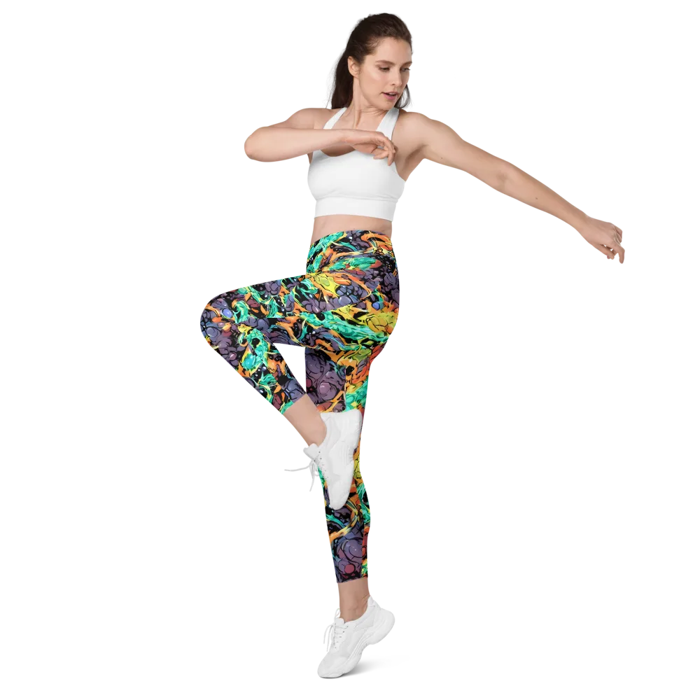 Reactor Bloom on Leggings with Pockets — Left Front
