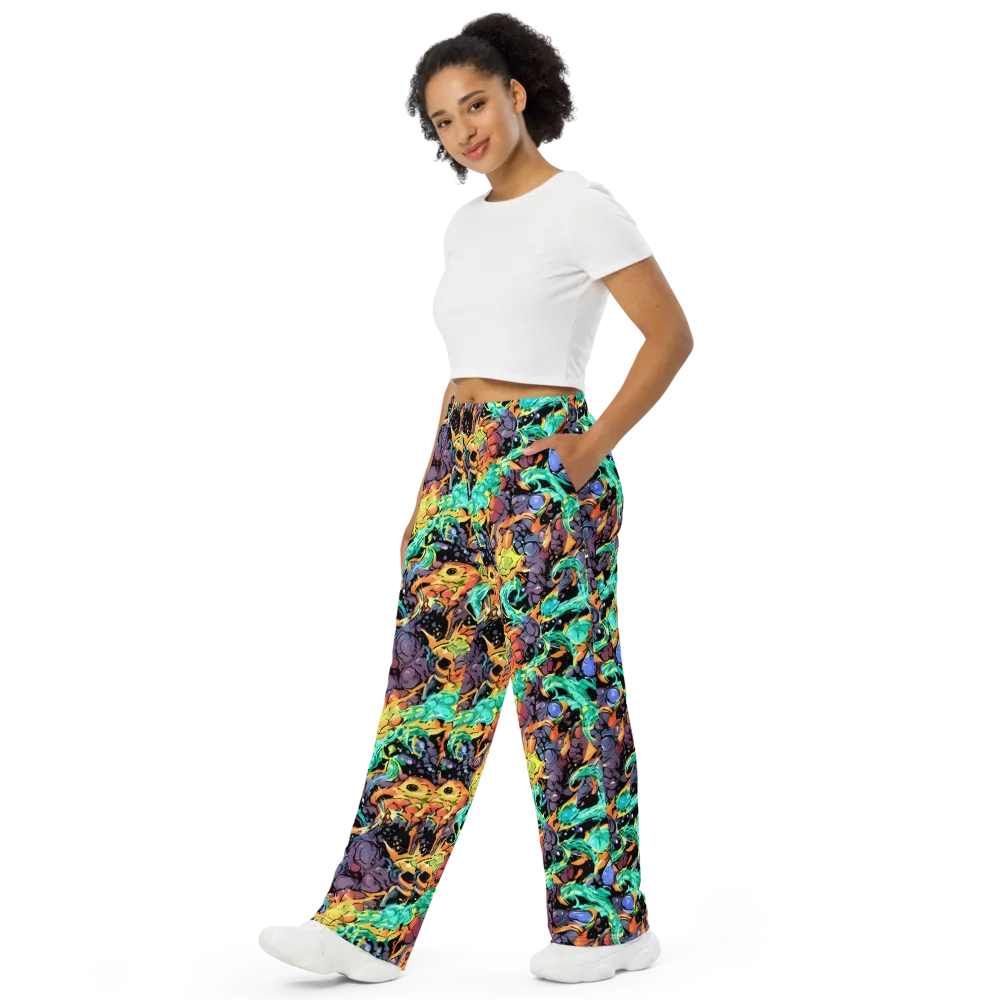 Reactor Bloom on Wide-Leg Pants — Left Front