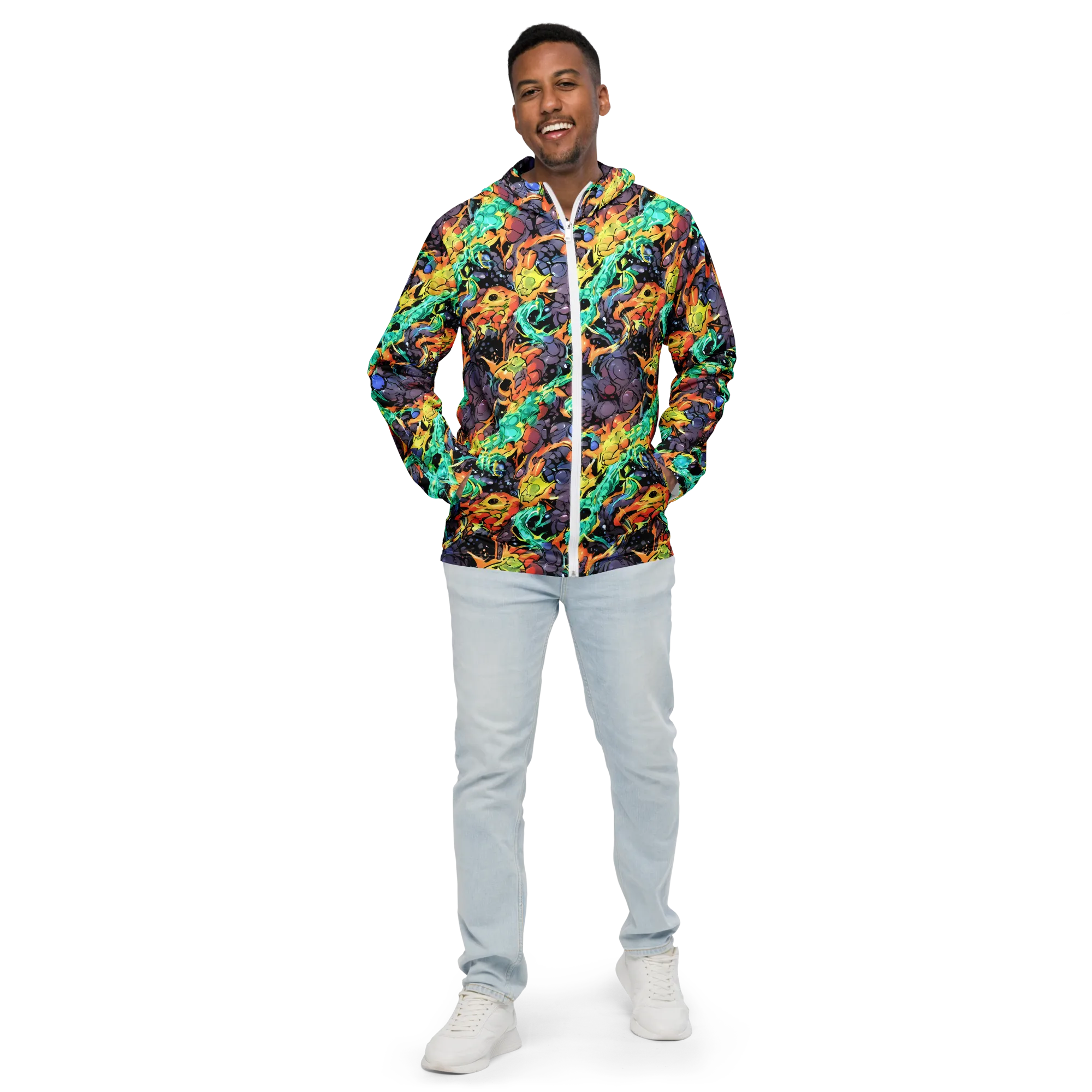 Reactor Bloom on Men's Windbreaker — Front