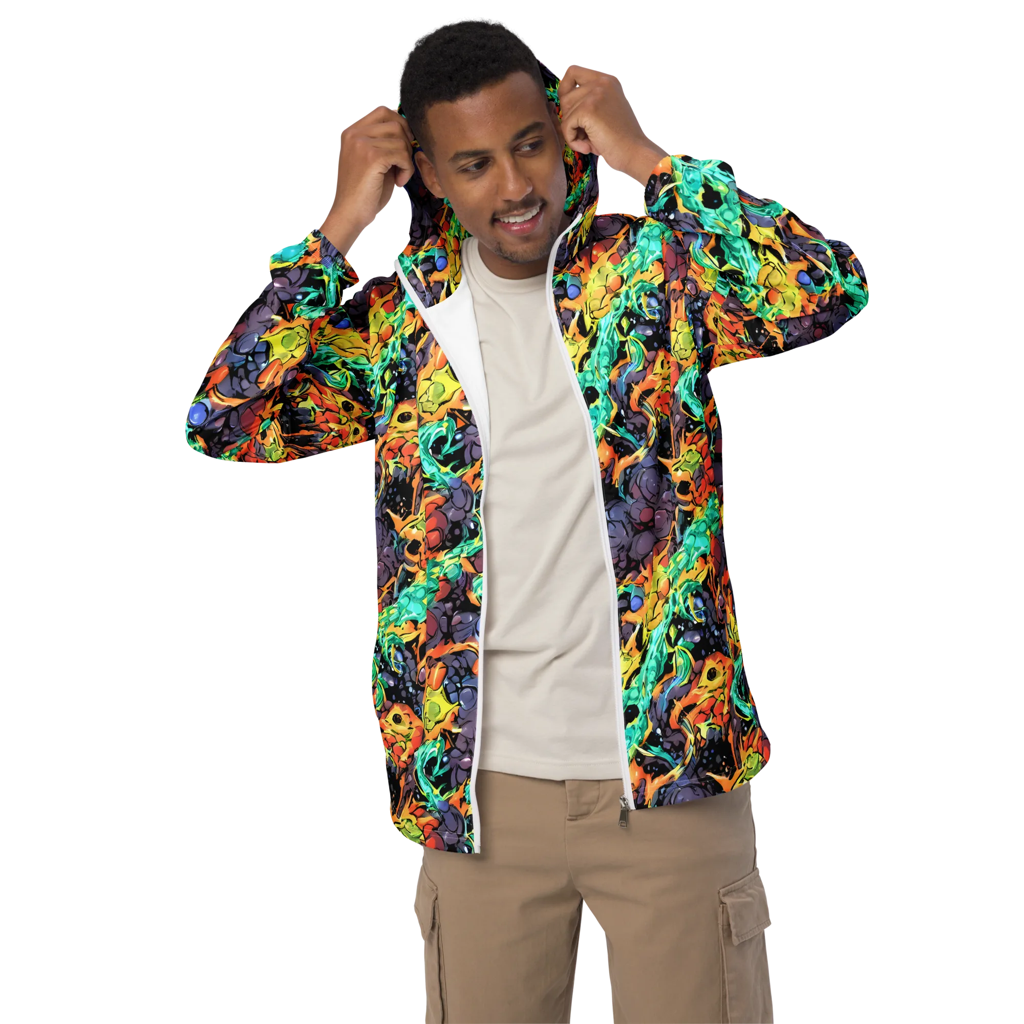 Reactor Bloom on Men's Windbreaker — Front