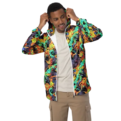 Reactor Bloom on a Men's Windbreaker