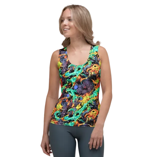Reactor Bloom on a Women's Tank Top