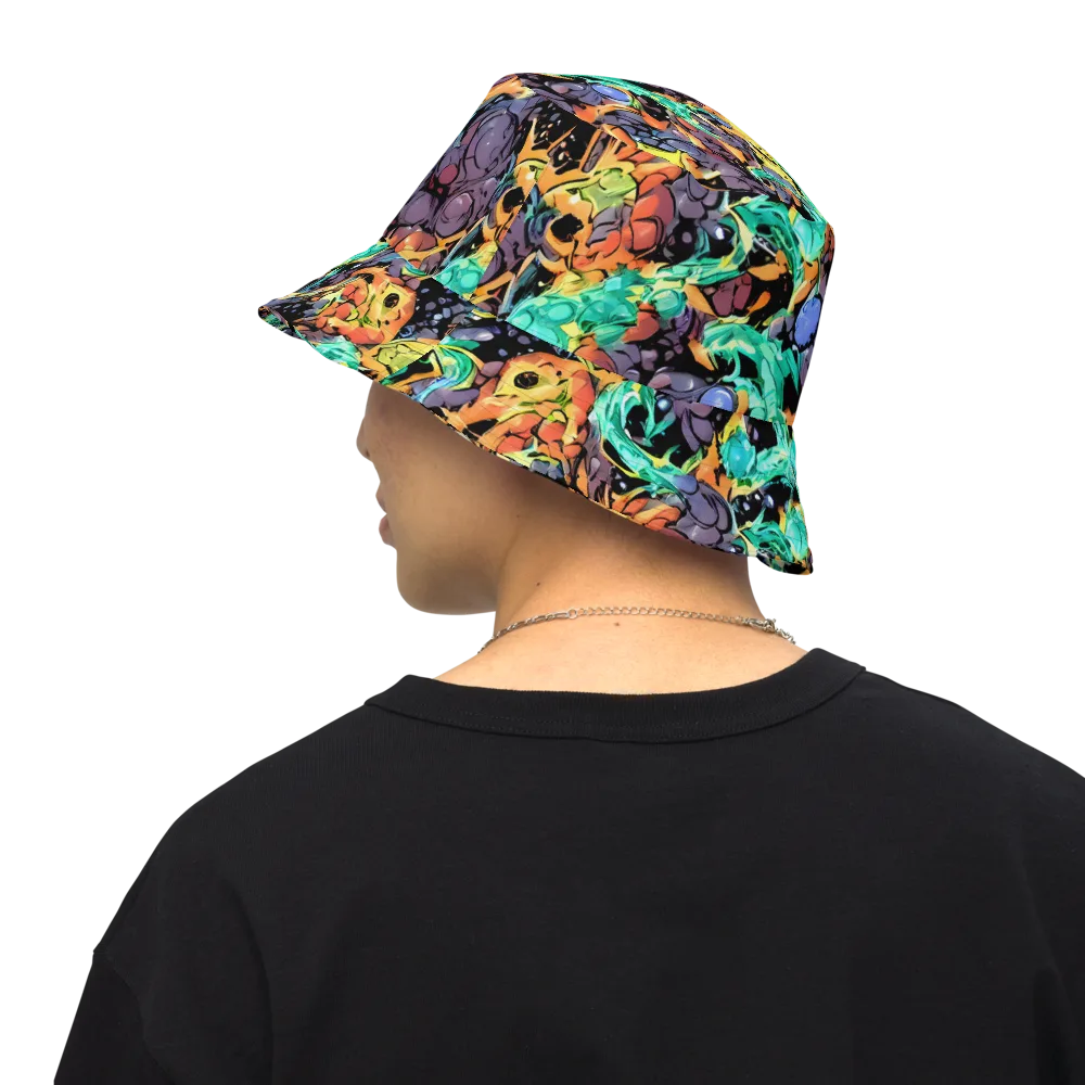 Reactor Bloom on Reversible Bucket Hat — Back Inside