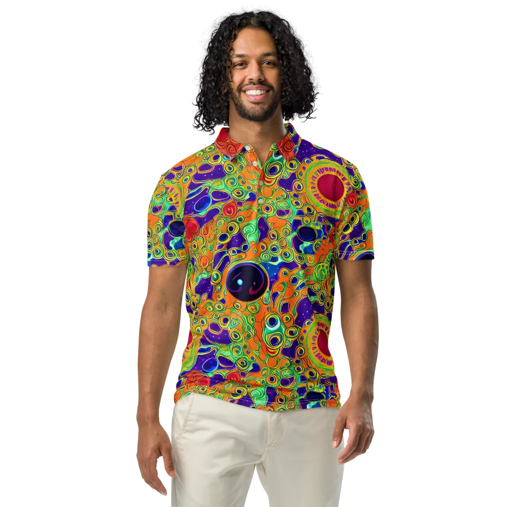 Infinite Tangle on Men's Slim Fit Polo Shirt — Front